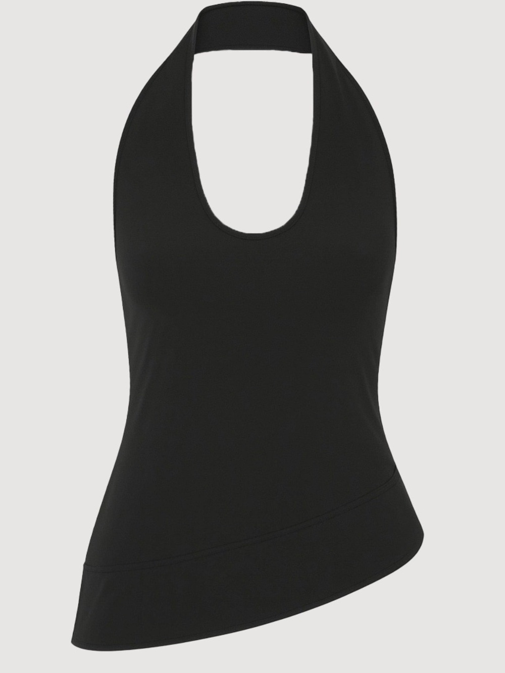 Modern Citizen Anju Asymmetric-Hem Halter Blouse Black size M